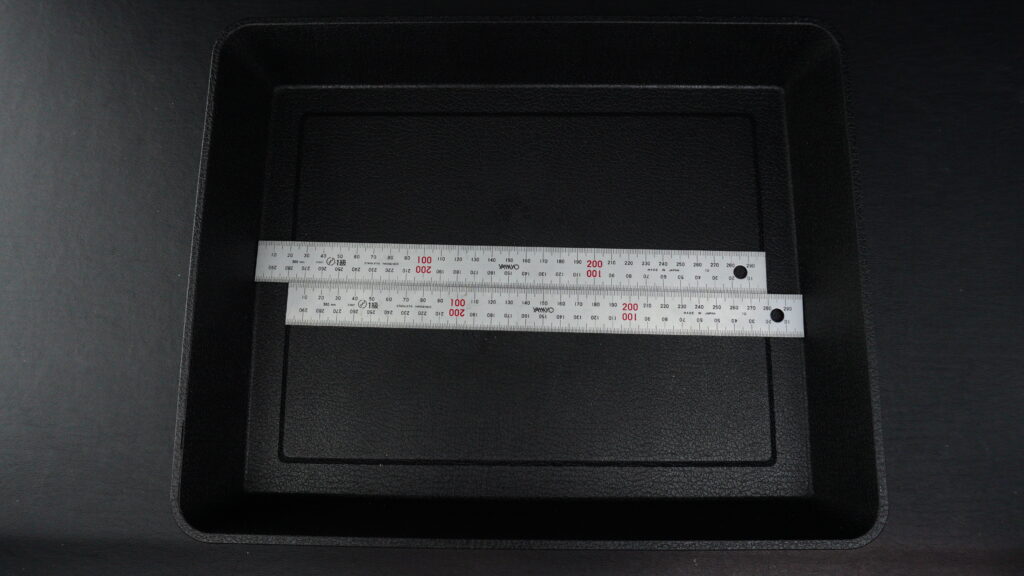 YAMOYO（ヤマヨ測定機株式会社）　ユニオン直尺　GU30 2本ズラして内寸の測定